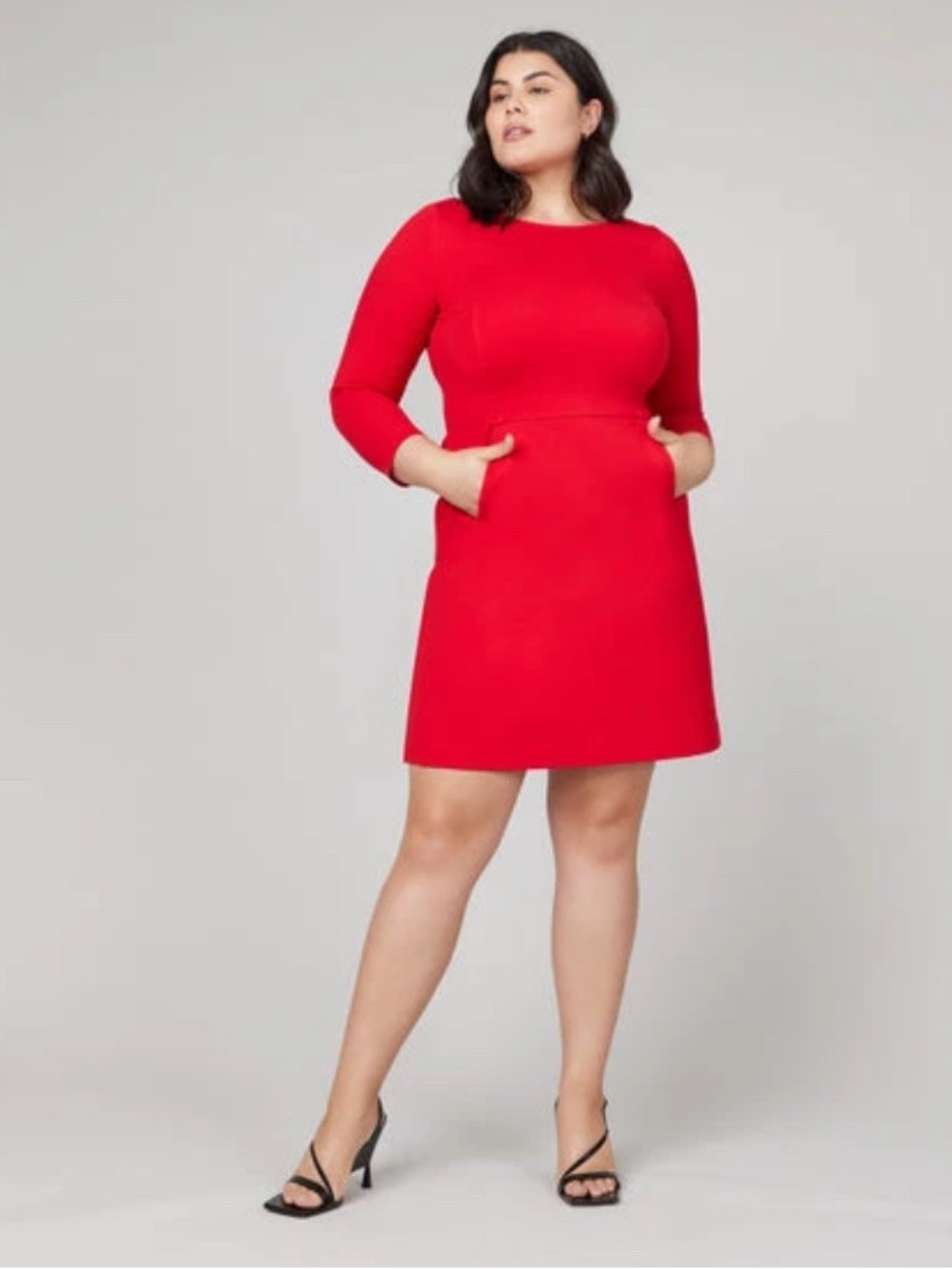 SPANX Perfect Shift dress red size XL Midi length career holiday classic basic